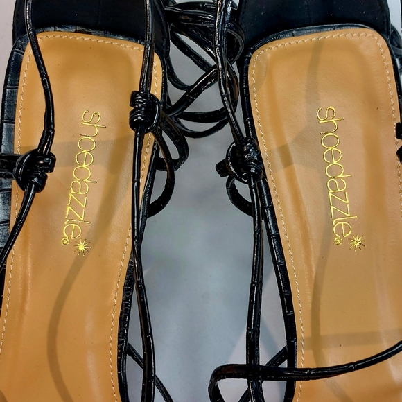 Shoedazzle black patent Dimona heeled sandal, 9.5, NWT - Picture 8 of 13